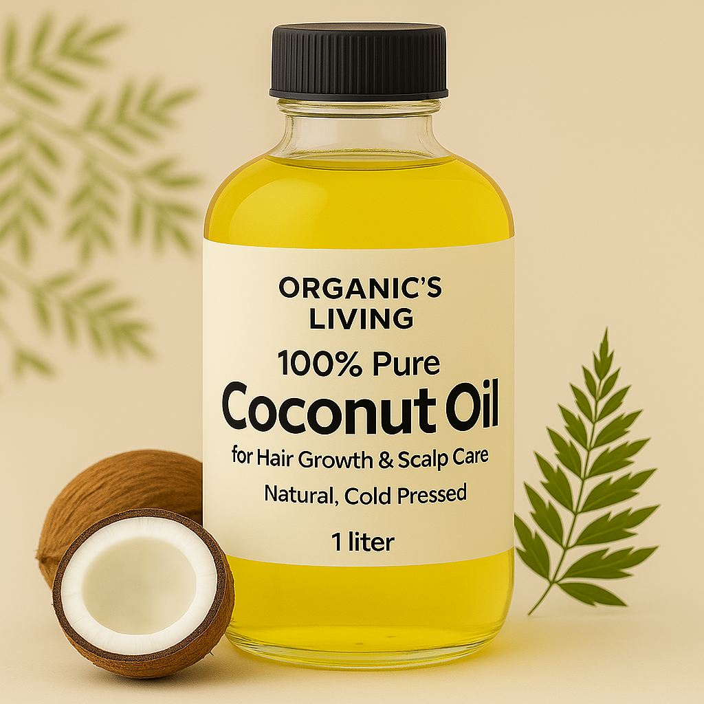 Cold Pressed Edible Coconut Oil Bottle – Organic’s Living