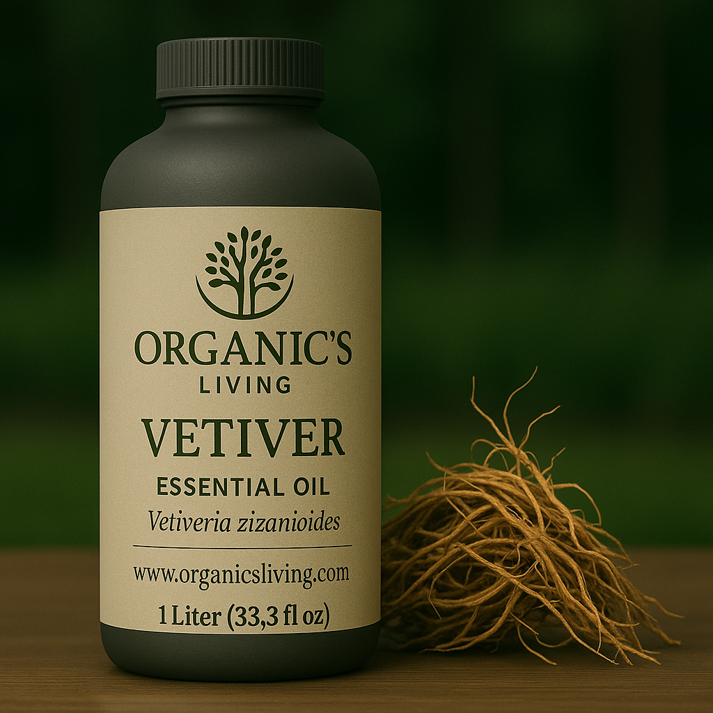 Vetiver Essential Oil Bottle – 100% Pure & Natural | Organic’s Living