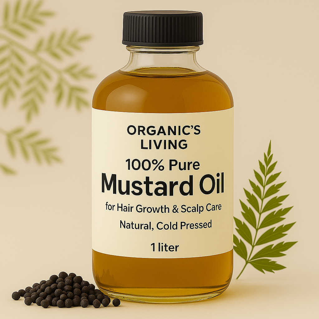 Organic Mustard Oil for Cooking, Hair & Skin – 100% Pure