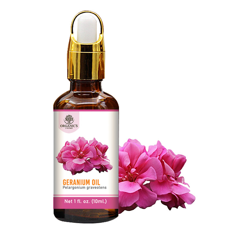 Geranium Essential Oil Bottle – 100% Pure & Natural | Organic’s Living
