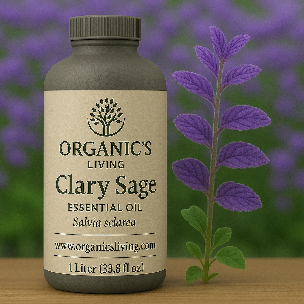 Natural Clary Sage Essential Oil for Skin and Aromatherapy
