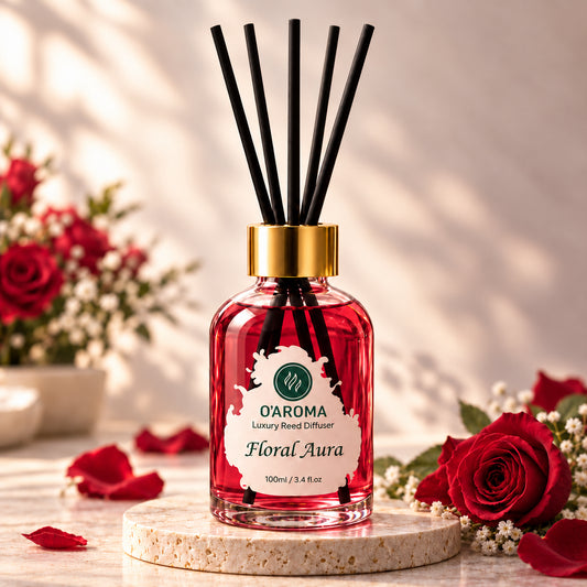 Floral Aura Red Rose Reed Diffuser – 100ml
